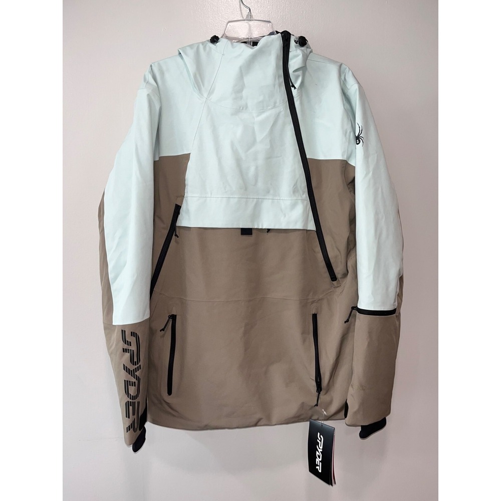 Spyder Mens Large Anorak Jacket With Zipper Pockets & Hood